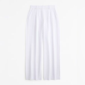 Curve Love A&F Harper Tailored Premium Crepe Ultra-Wide Leg Pant